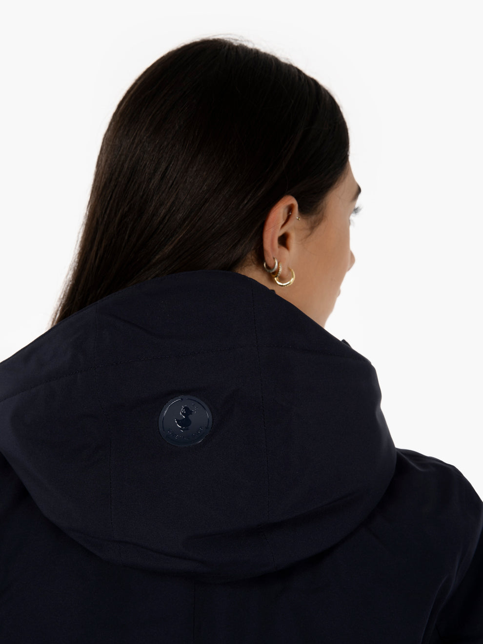 Hooded coat Embie blue / black