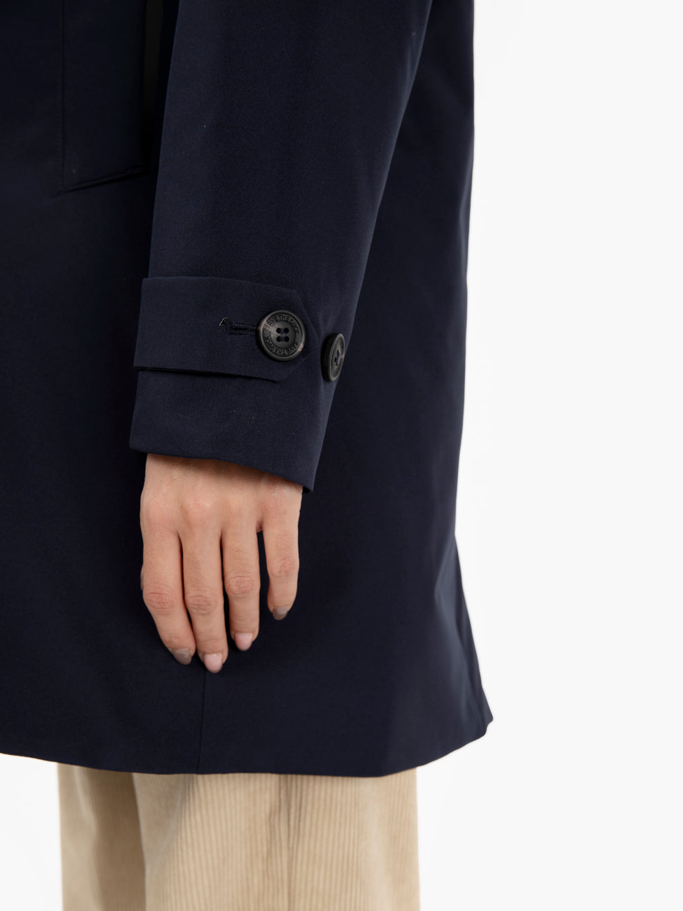 Hooded coat Embie blue / black