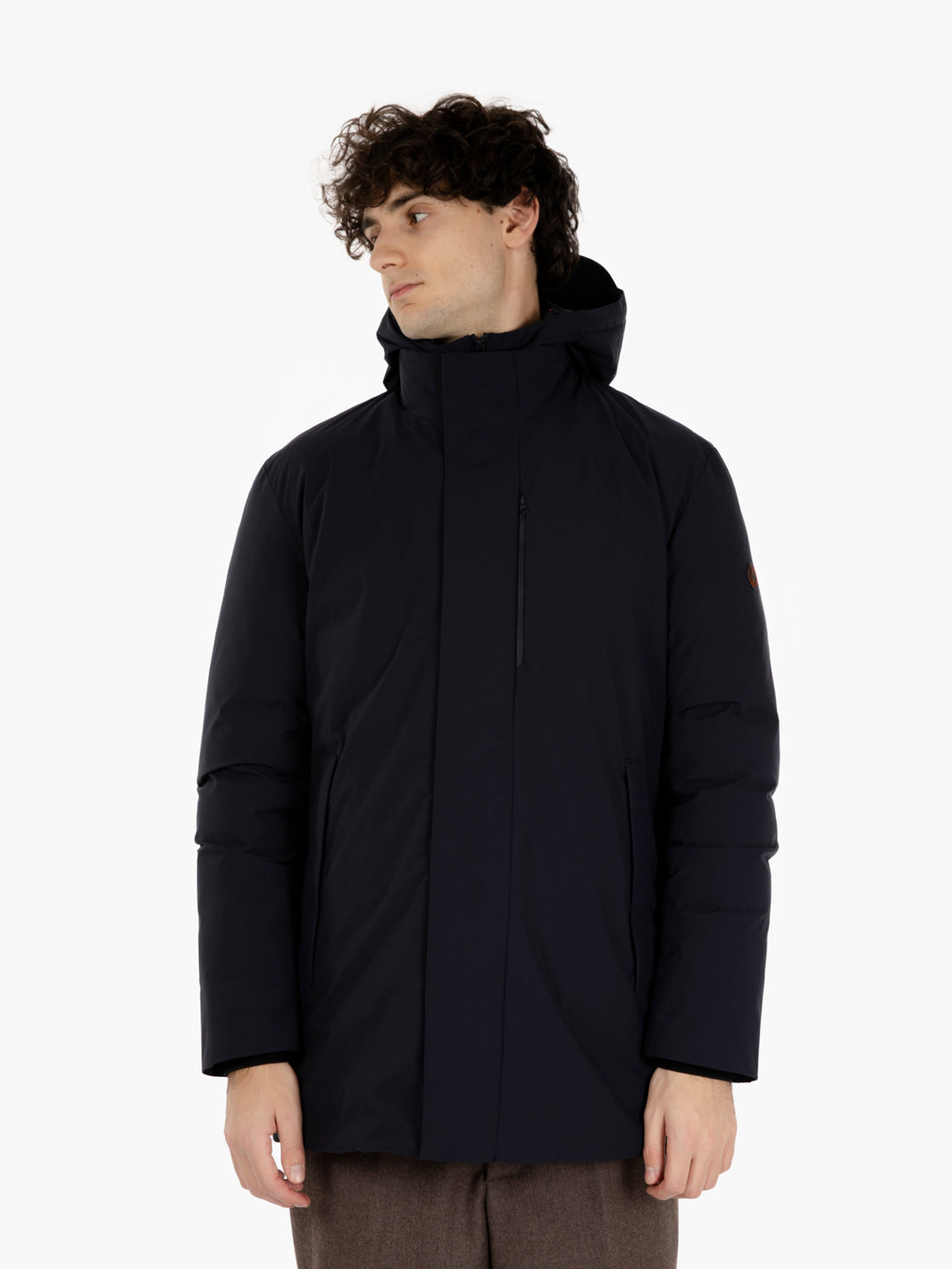 Hooded coat Matt21 Sesle blu