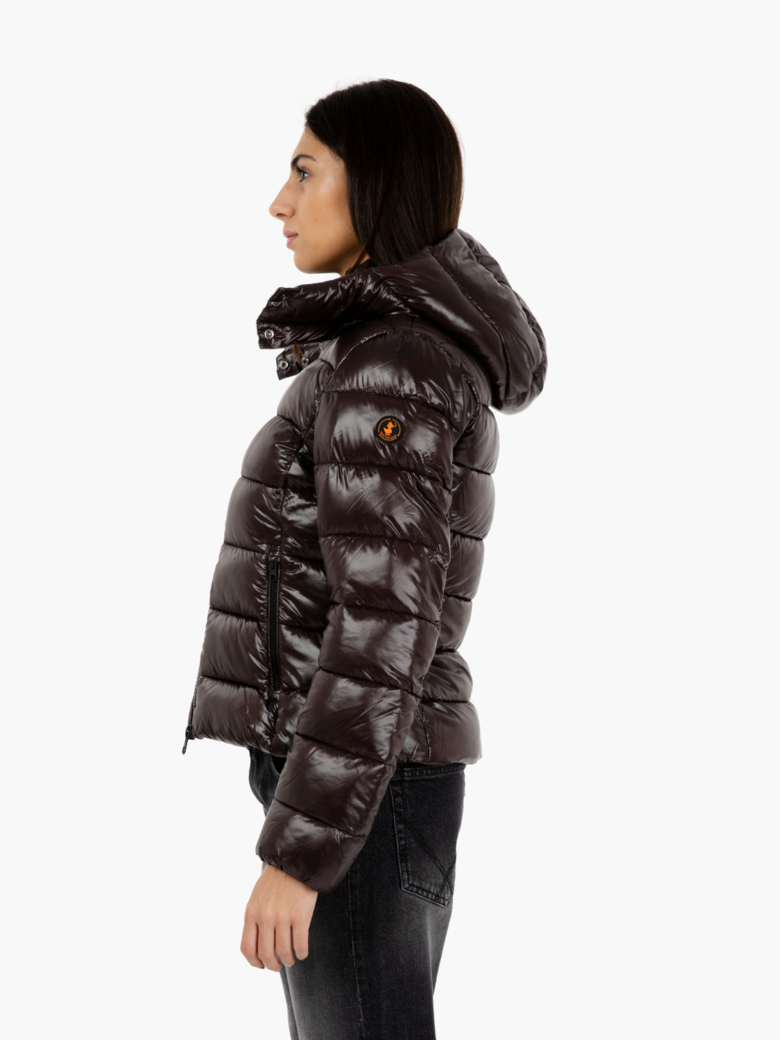Hooded jacket Cosmary brown / black