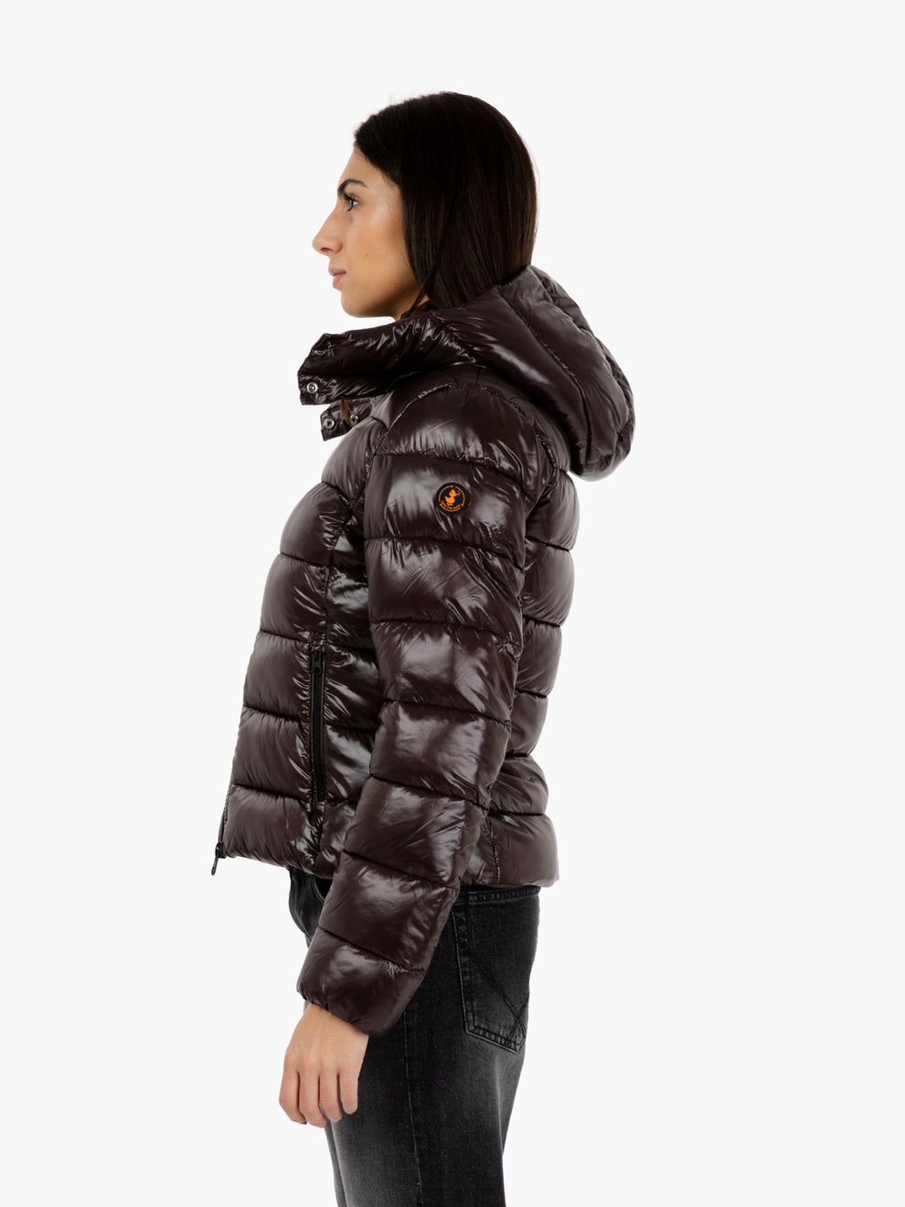 Hooded jacket Cosmary brown / black