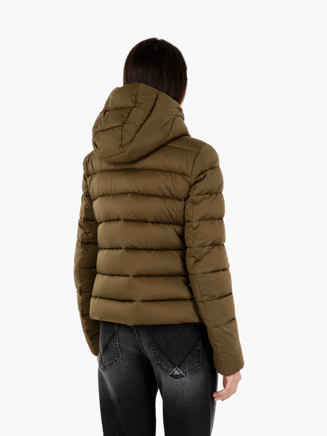 Hooded jacket Treat bark green