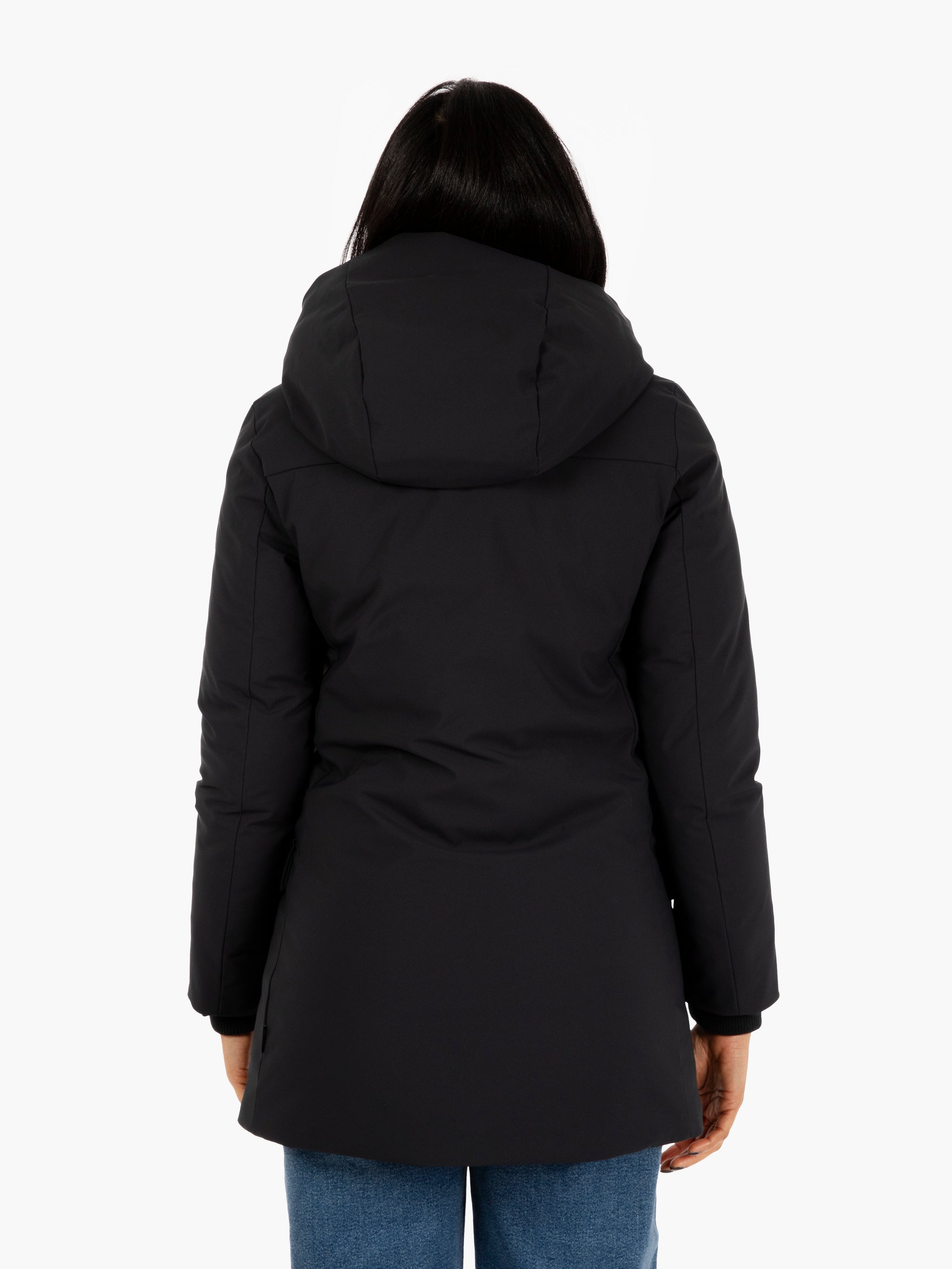 Soleil hooded parka black
