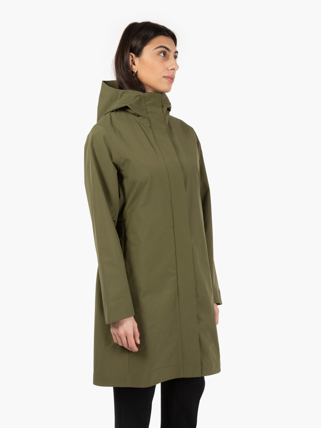 Maya hooded coat dusty olive