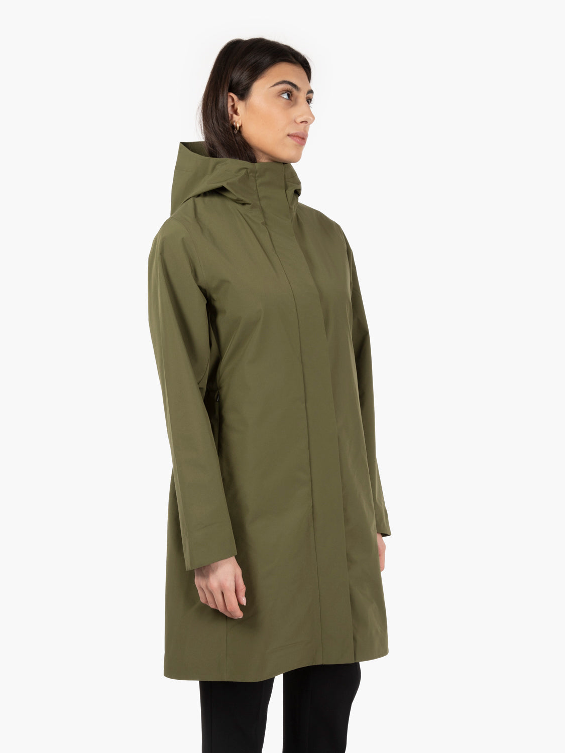 Maya hooded coat dusty olive