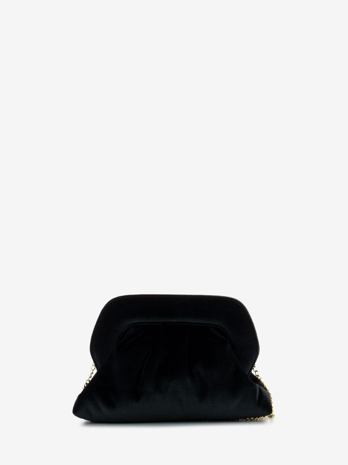 Black velvet shoulder bag