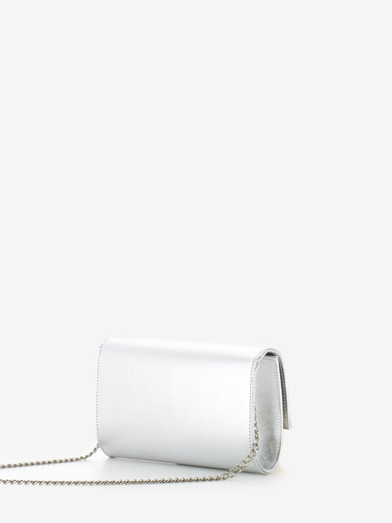 SCARLETT - Borsetta bracciale strass metal argento