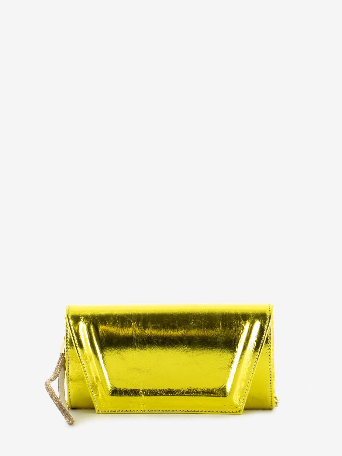 Yellow rhinestone bracelet clutch