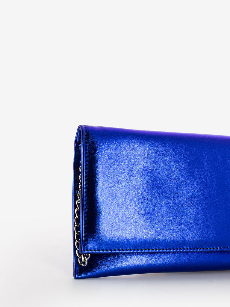 SCARLETT - Pochette con catena metal bluette