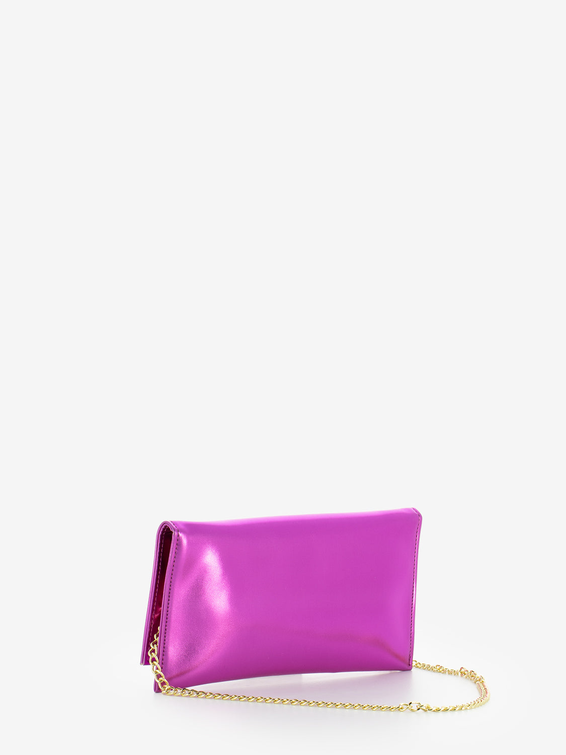 Pochette con catena metal fuxia