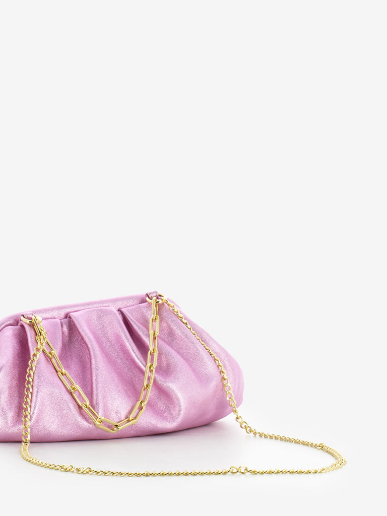 SCARLETT - Pochette con catena metal rosa