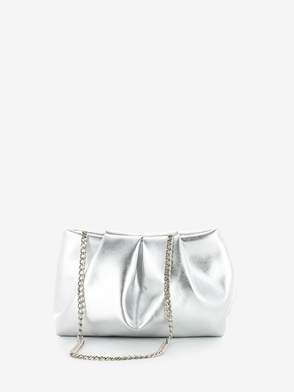 Silver metal clutch