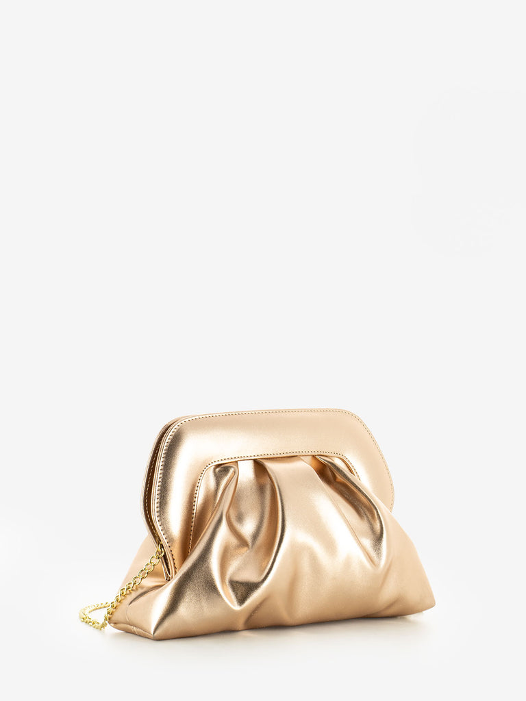SCARLETT - Pochette metallizzata con tracolla rame