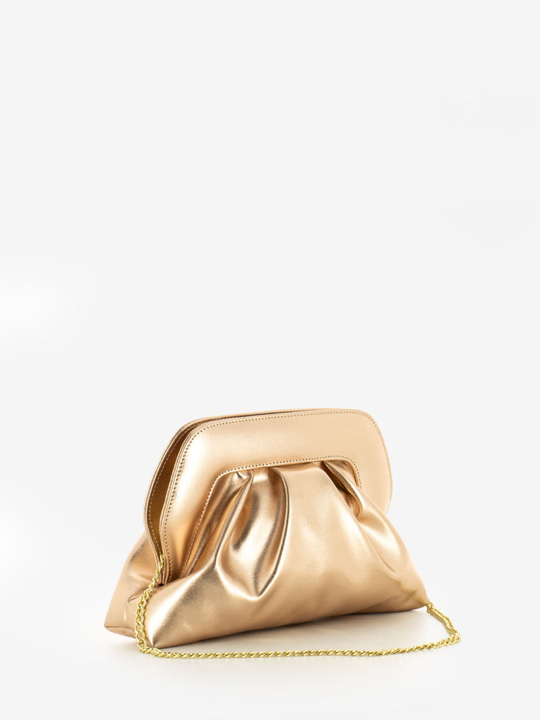 SCARLETT - Pochette metallizzata con tracolla rame