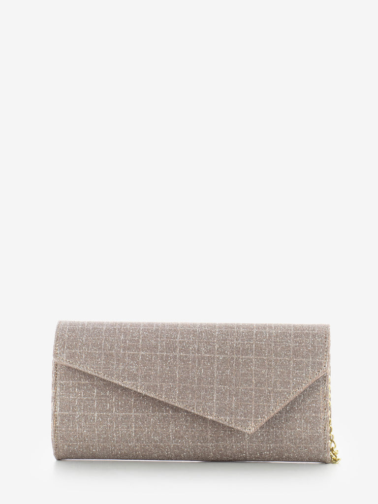 SCARLETT - Pochette tessuto night glitter cipria