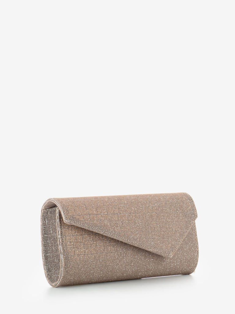 SCARLETT - Pochette tessuto night glitter cipria