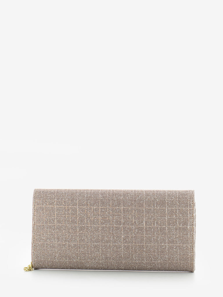 SCARLETT - Pochette tessuto night glitter cipria