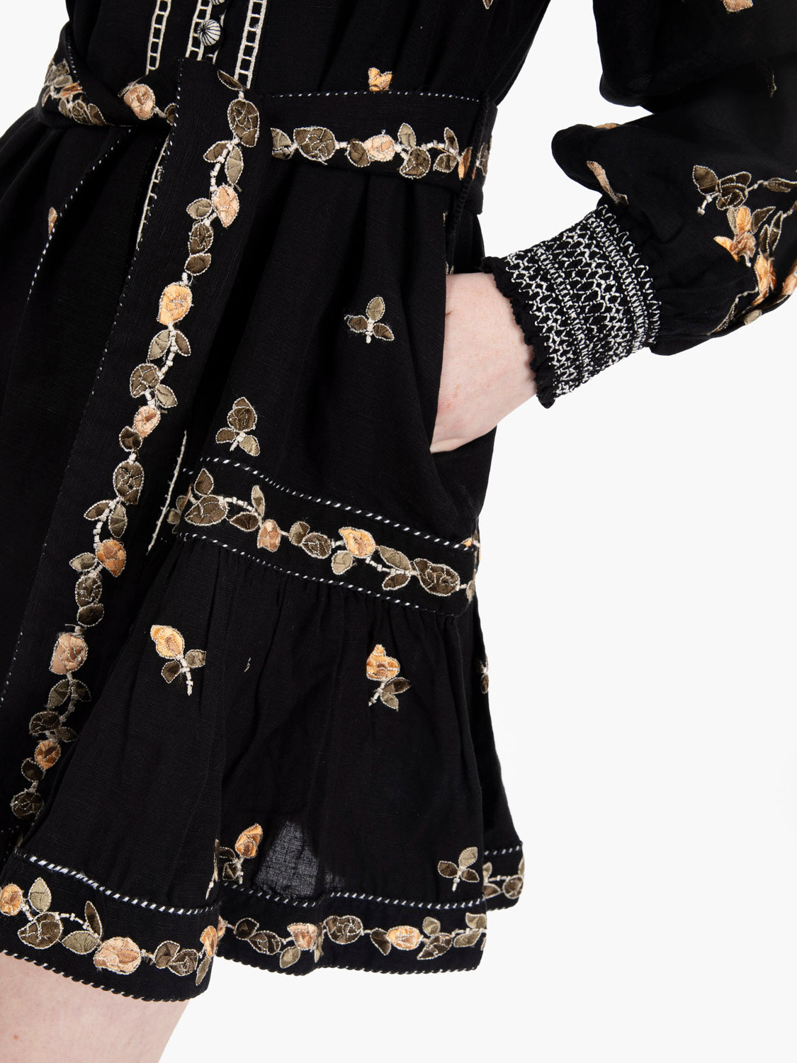Abito corto Fiucci con ricami black