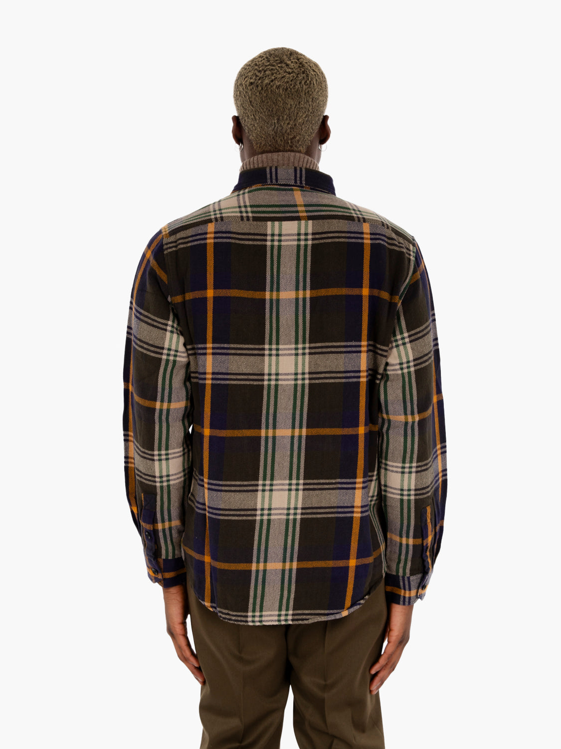Blue / brown / offwhite flannel shirt