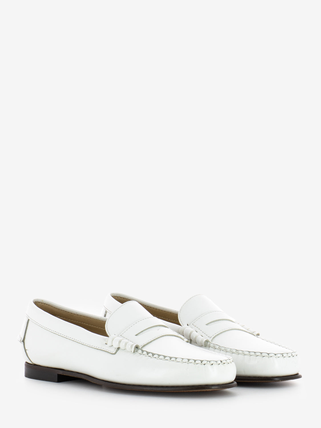 W Danielle Pop white moccasins