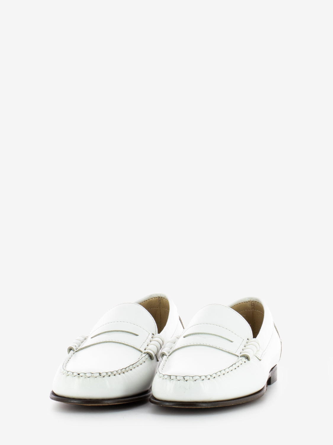 W Danielle Pop white moccasins