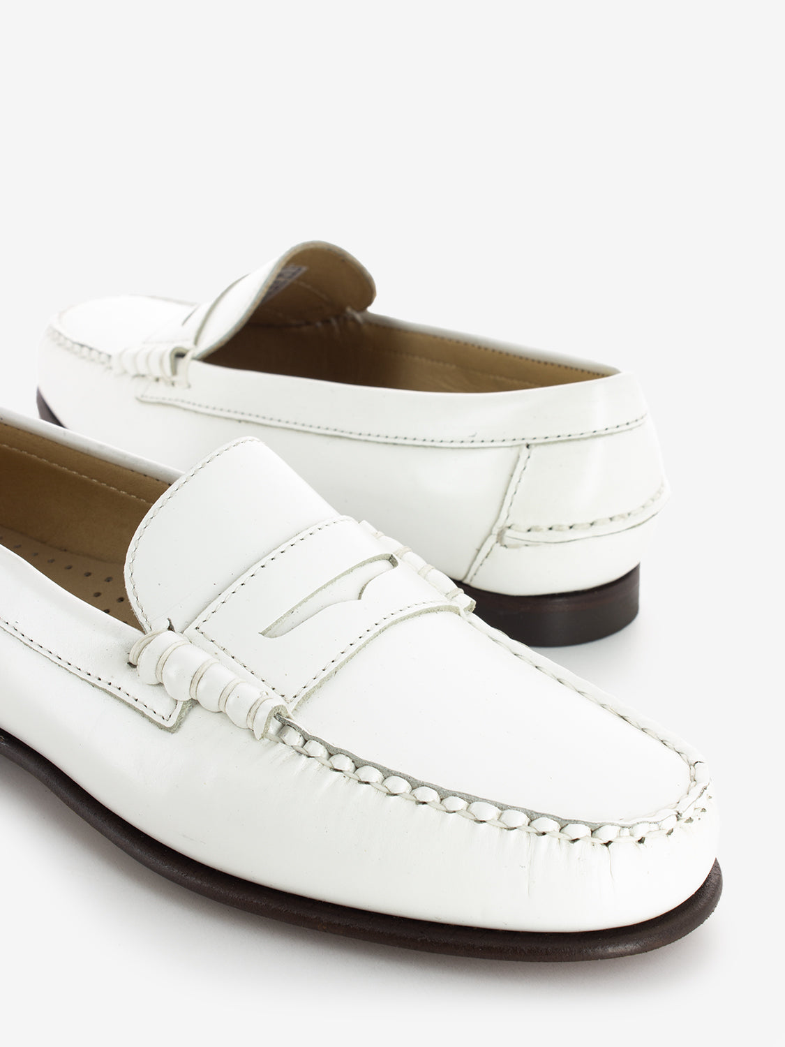 W Danielle Pop white moccasins