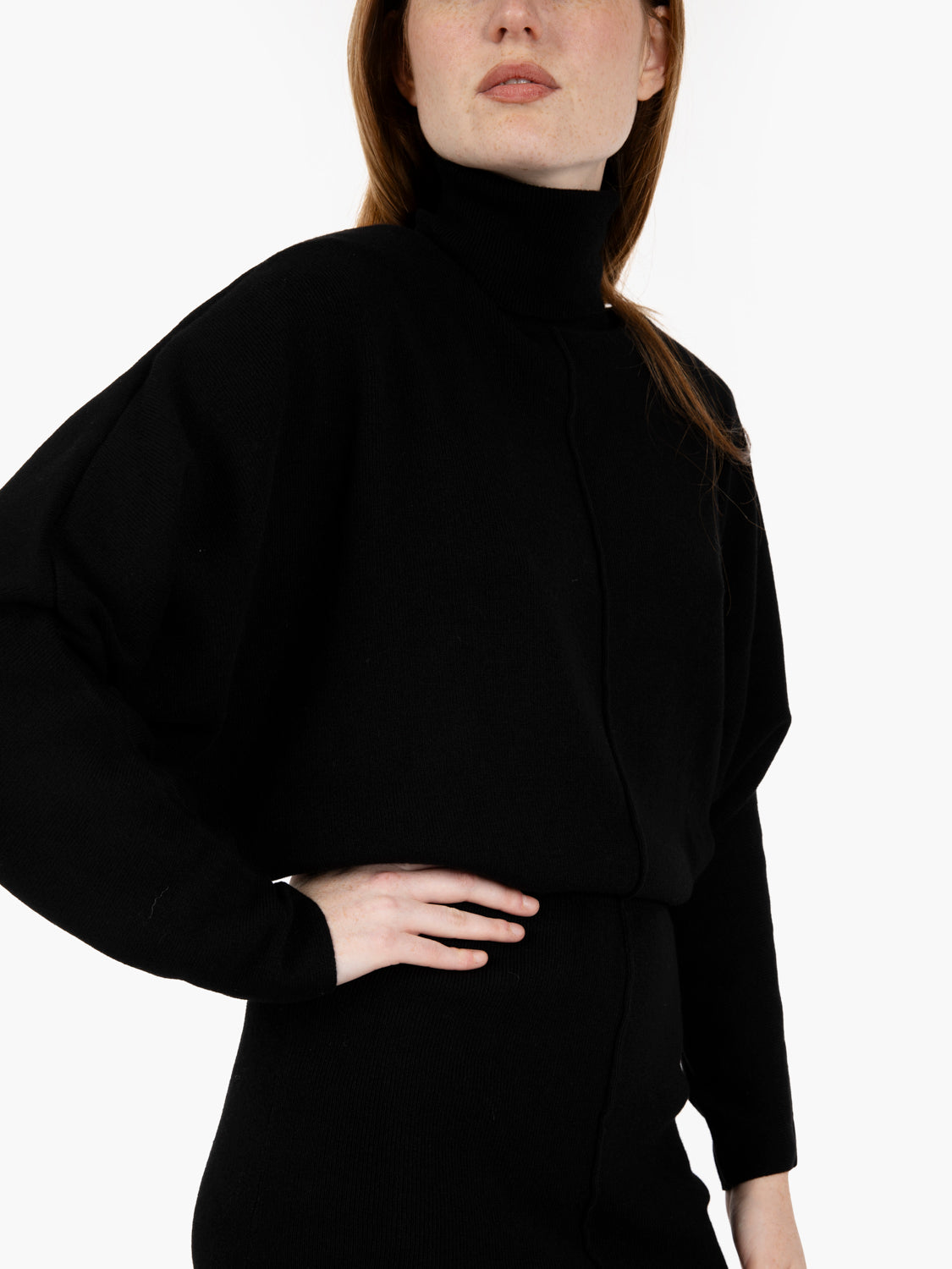 Abito corto in maglia Alva nero