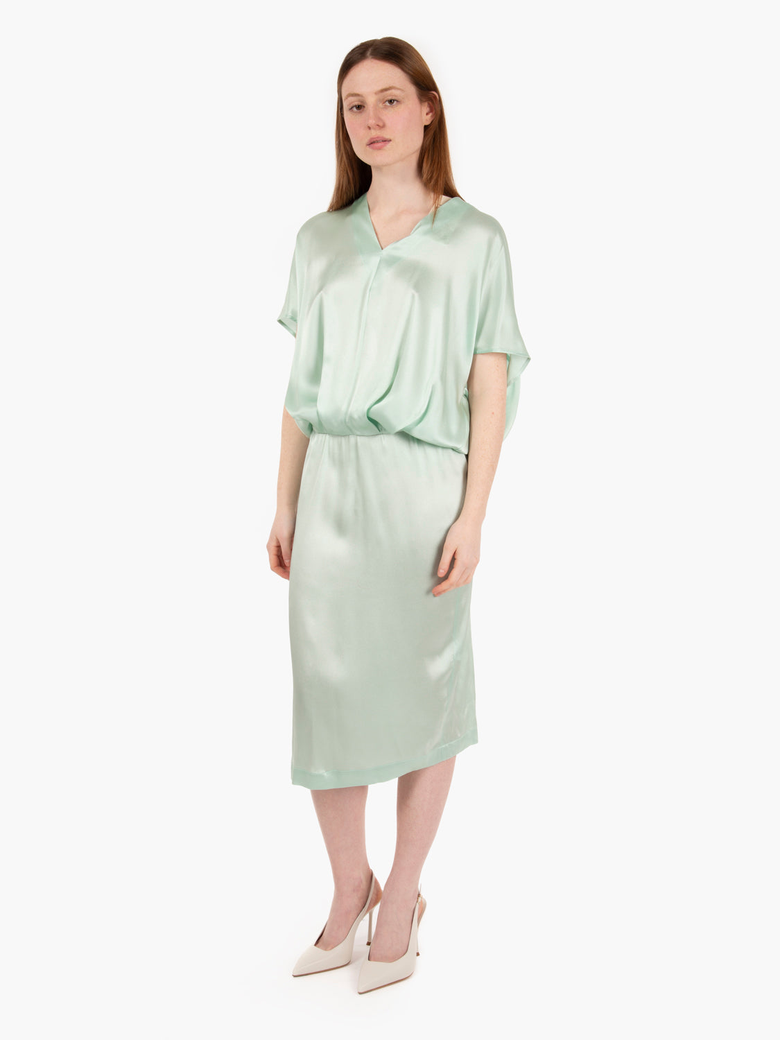 Etienne Illusion Green Dress