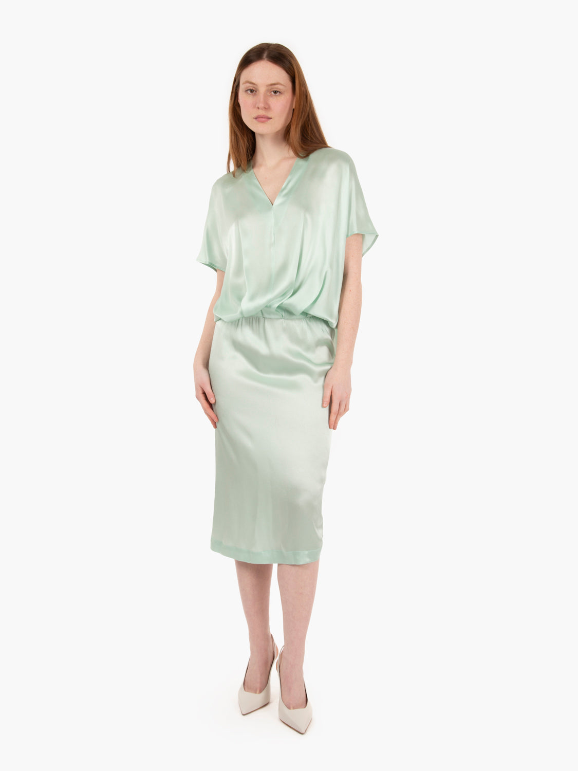 Etienne Illusion Green Dress