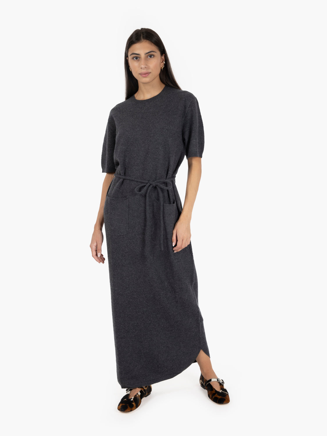 Marika long dress in anthracite