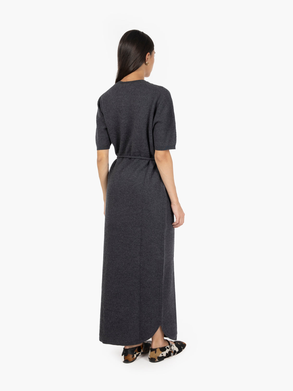 Marika long dress in anthracite