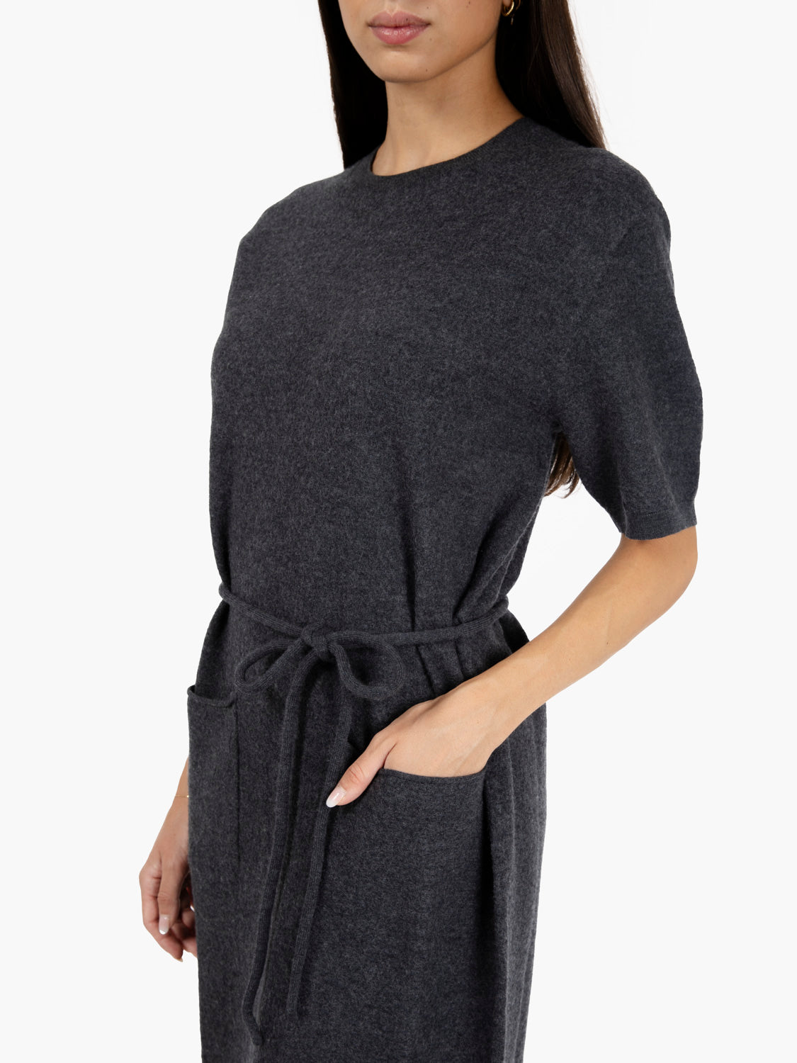 Marika long dress in anthracite