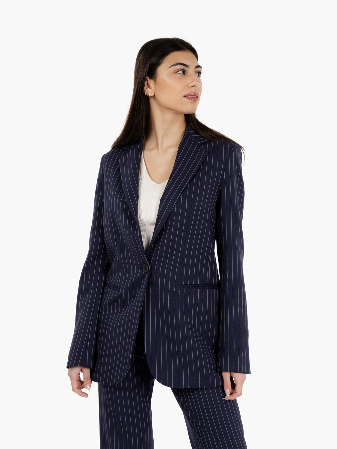 Blazer Ebony gessato midnight / panna