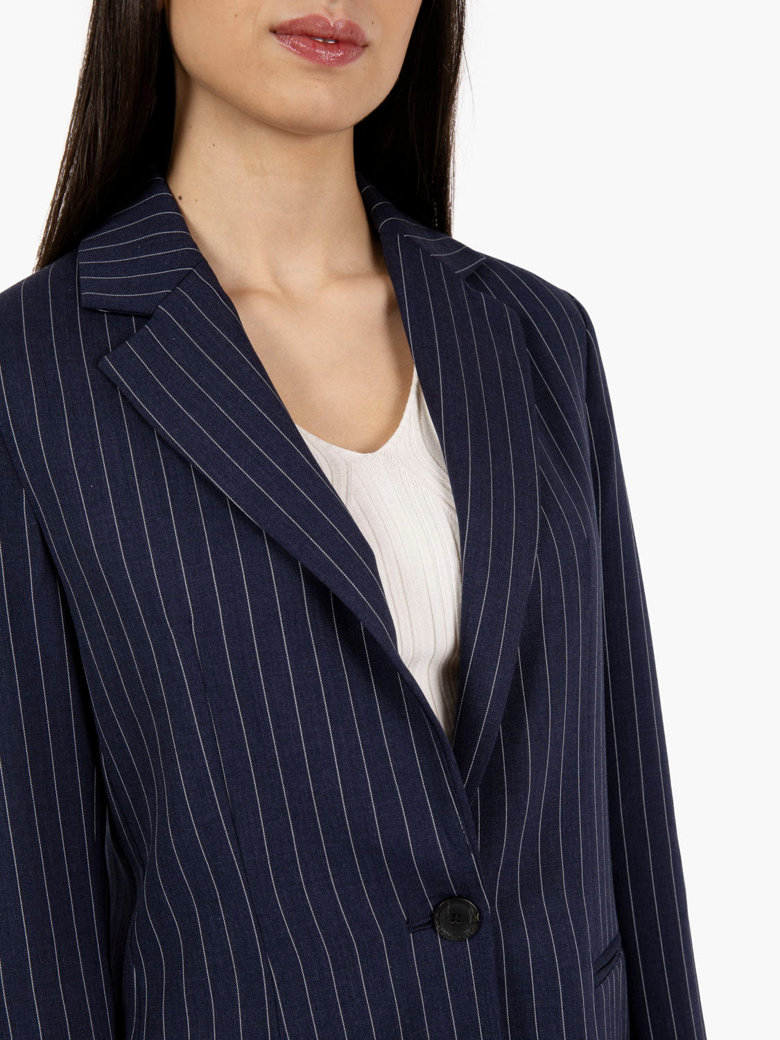 Blazer Ebony gessato midnight / panna