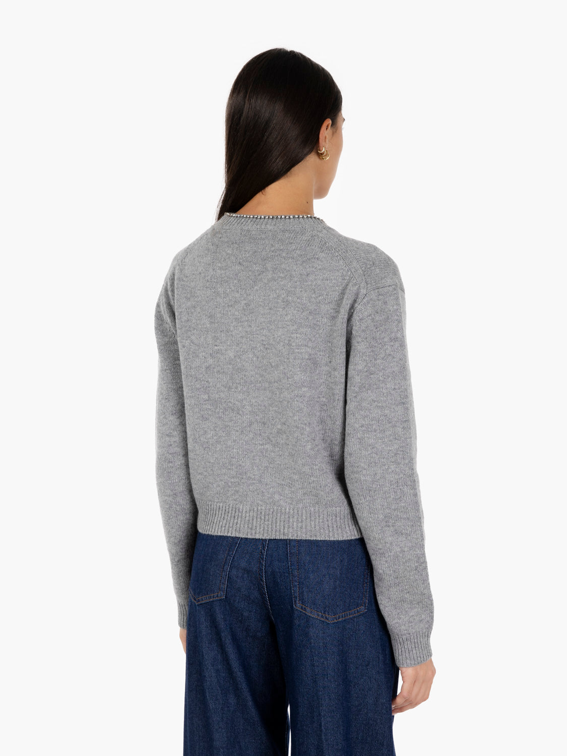 Clarinda cardigan with grey stones
