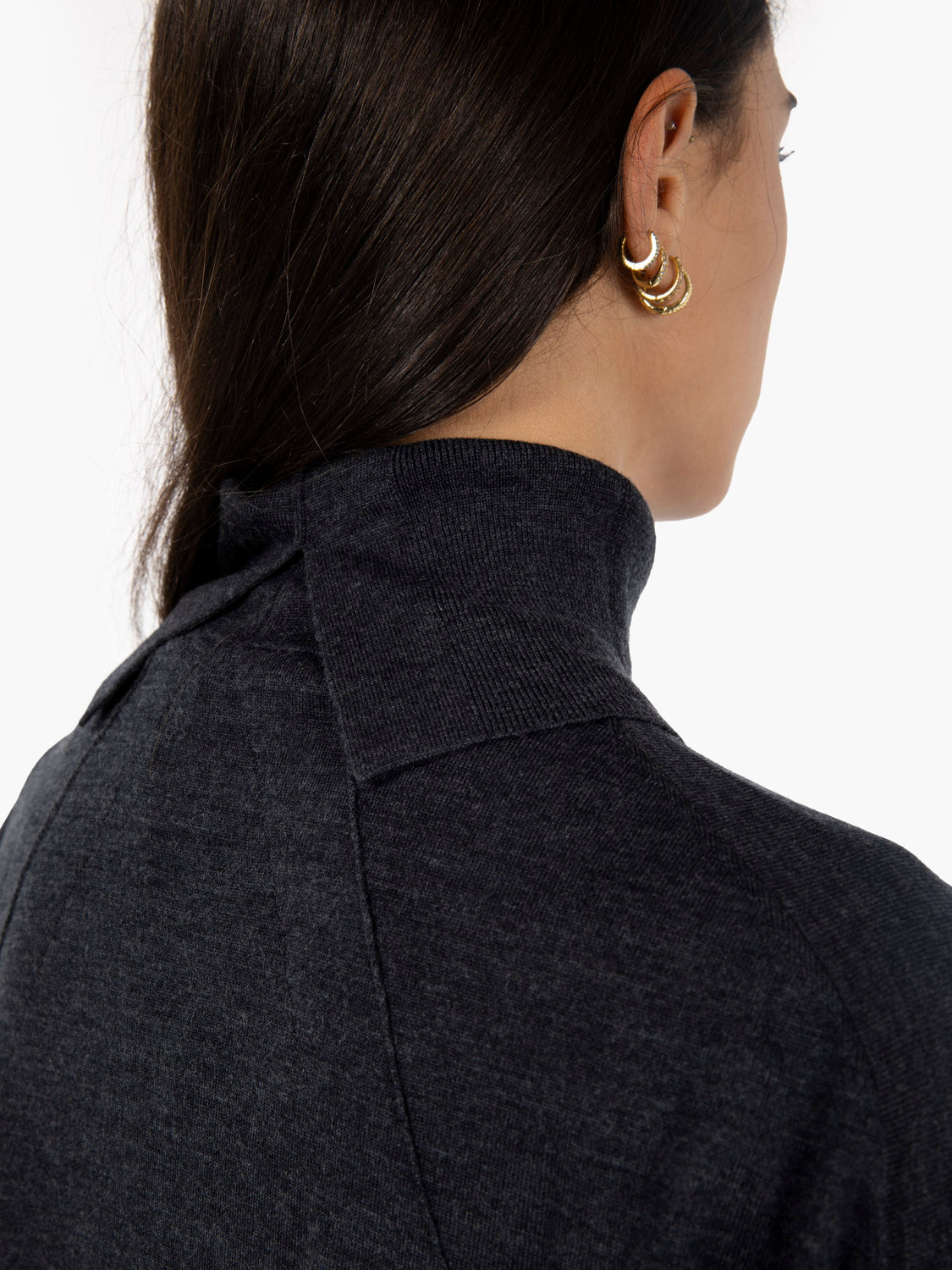 Mirella merino turtleneck in anthracite