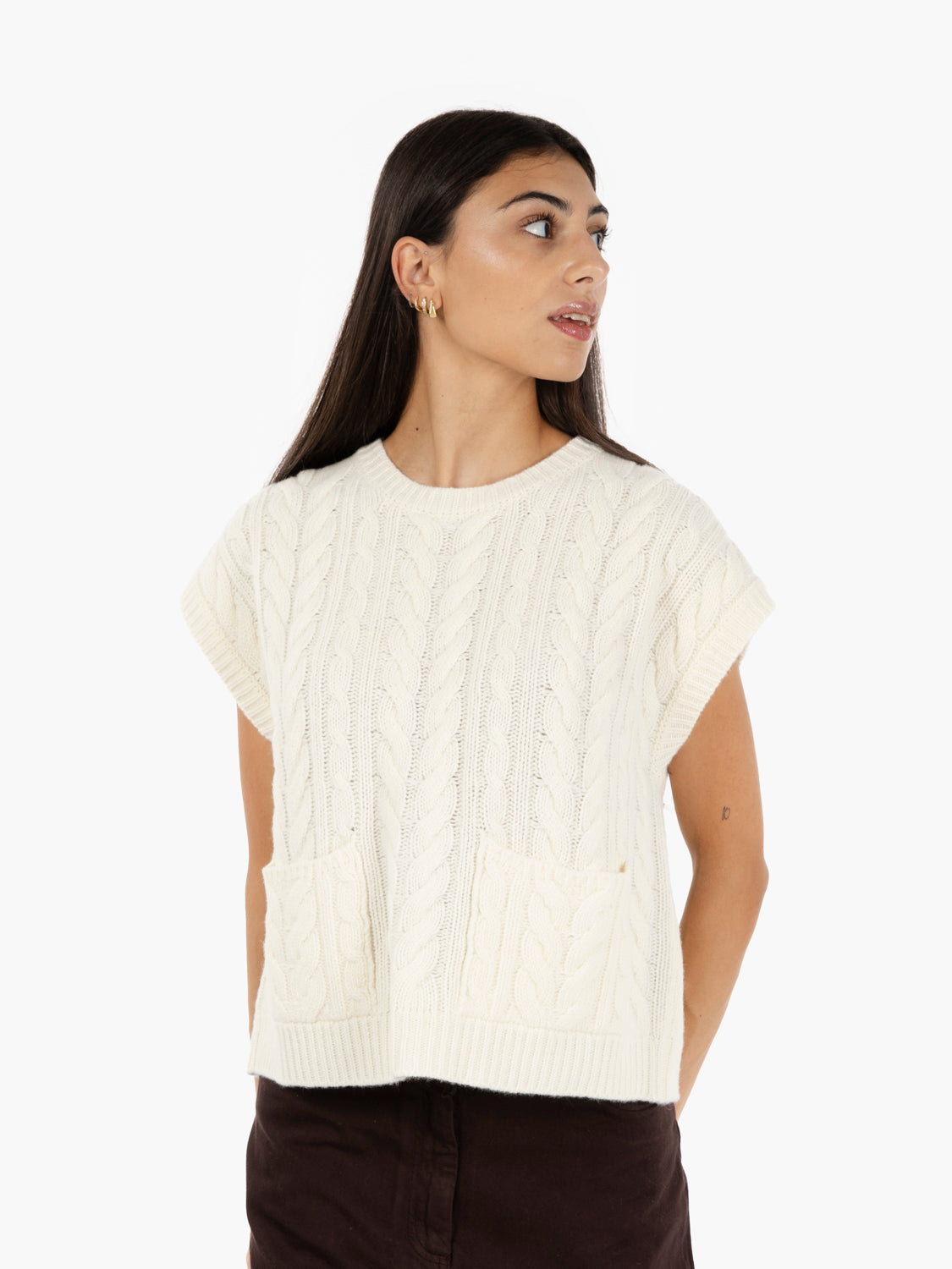 Gilet Bastienne avorio