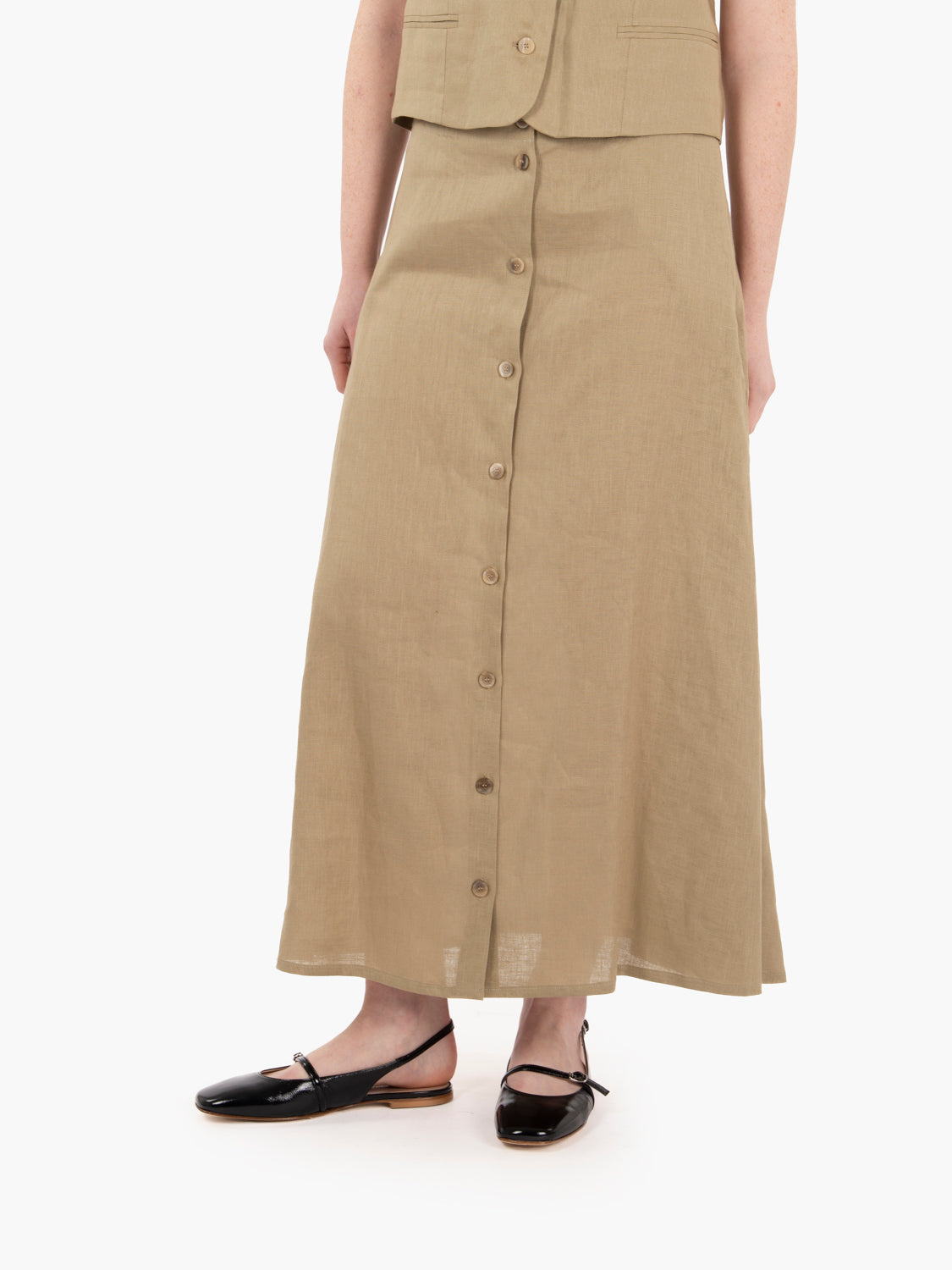 Faustine flared skirt birch
