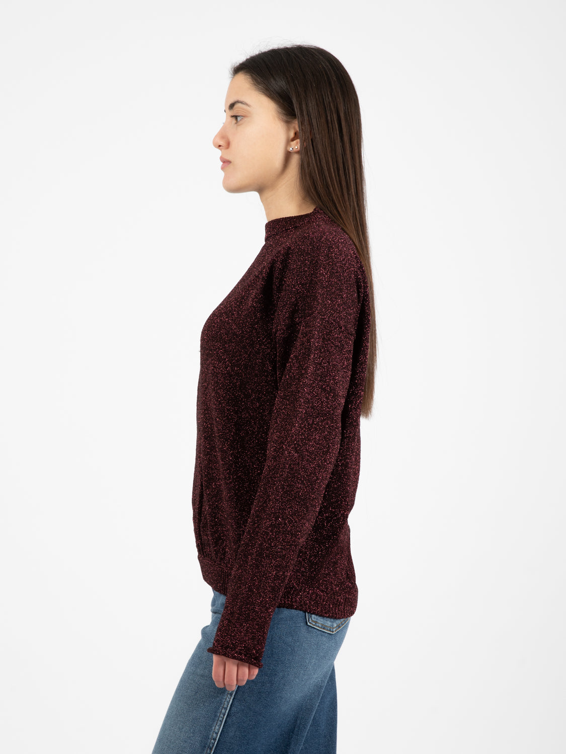 Maglia lurex Beatrice grape