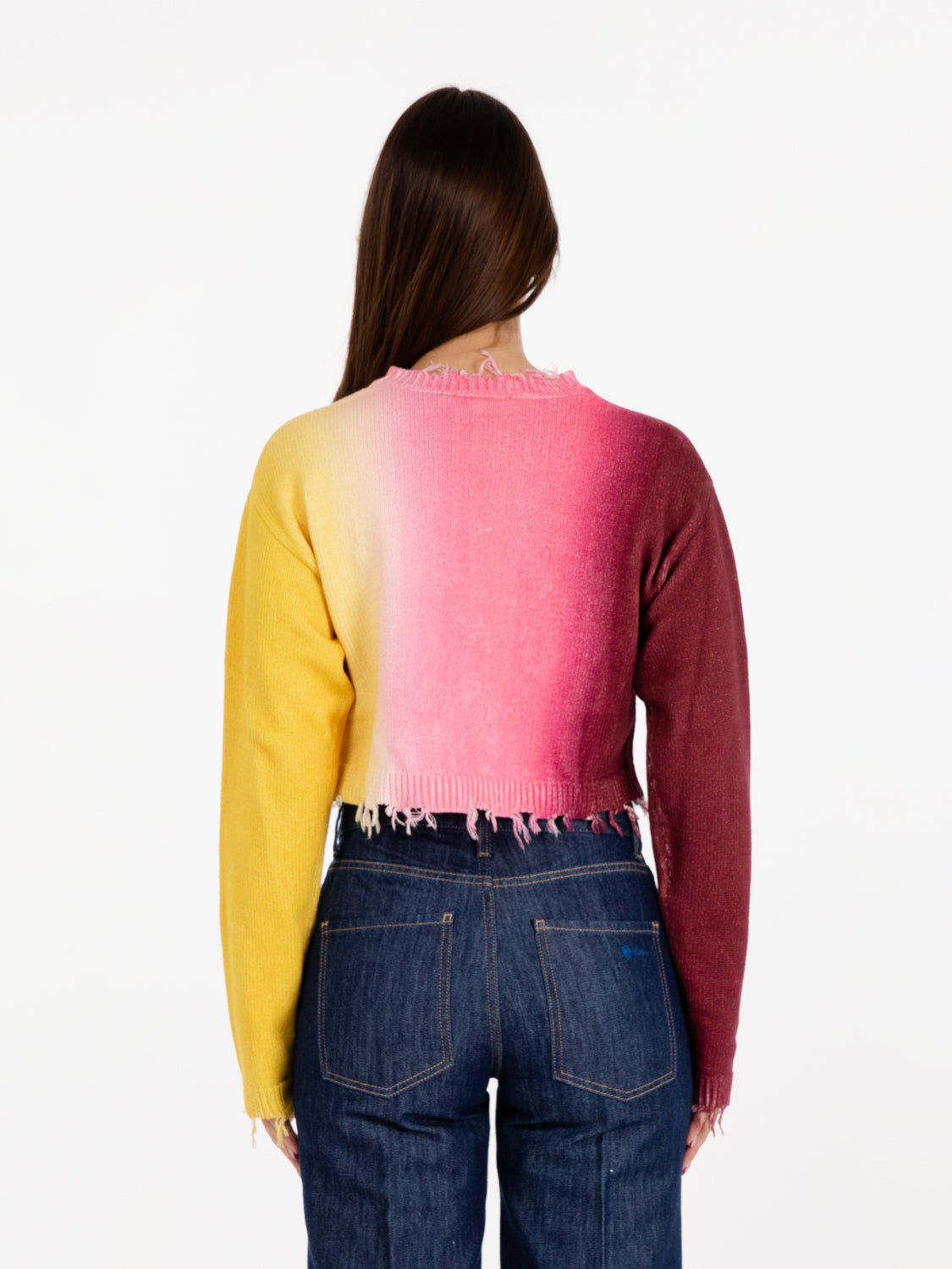 Maglioncino Merly sfumato rosa / giallo
