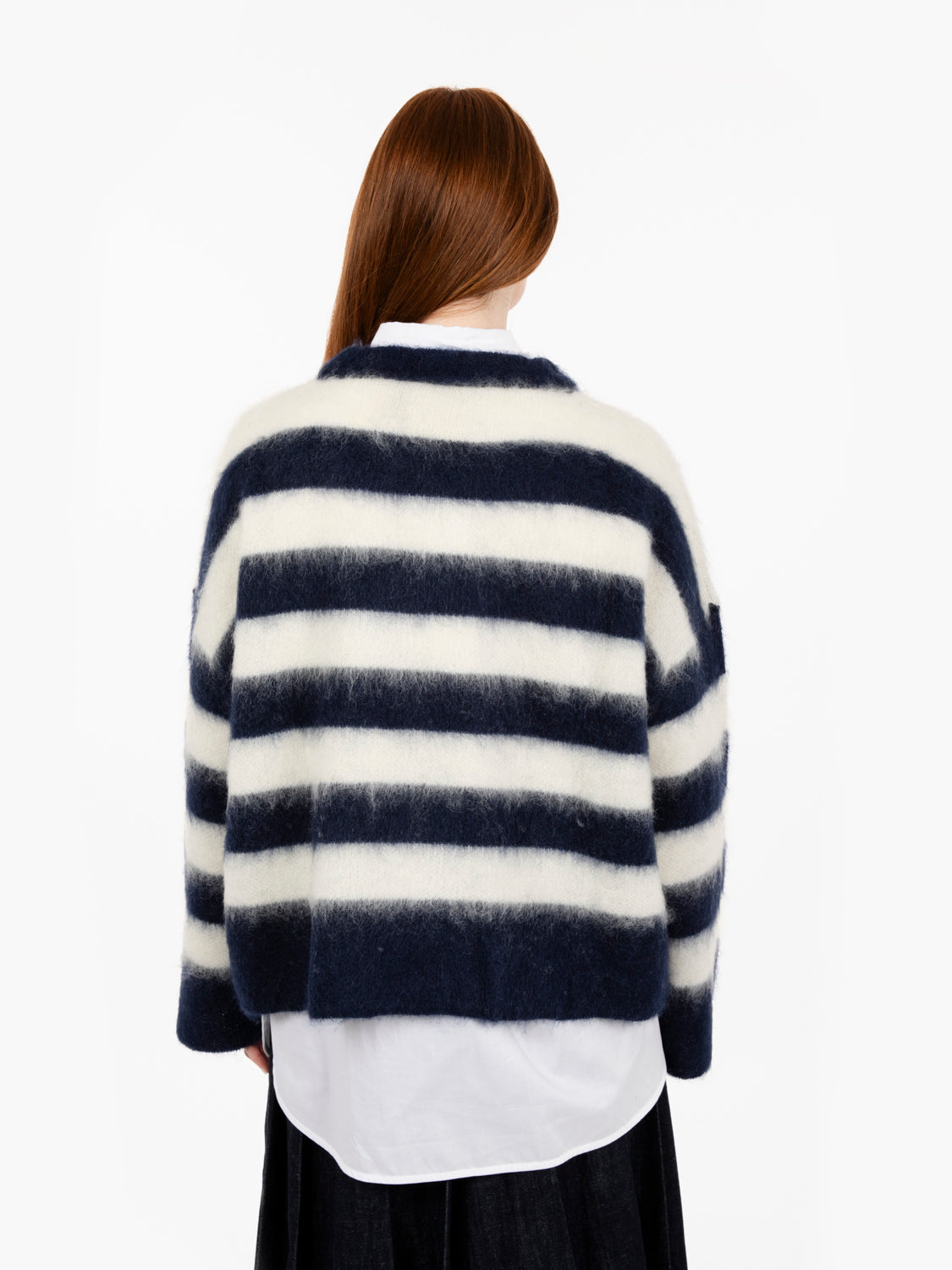 Maglione Jen a righe blu / panna