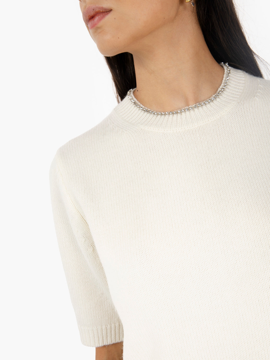 Leya milk knit T-shirt