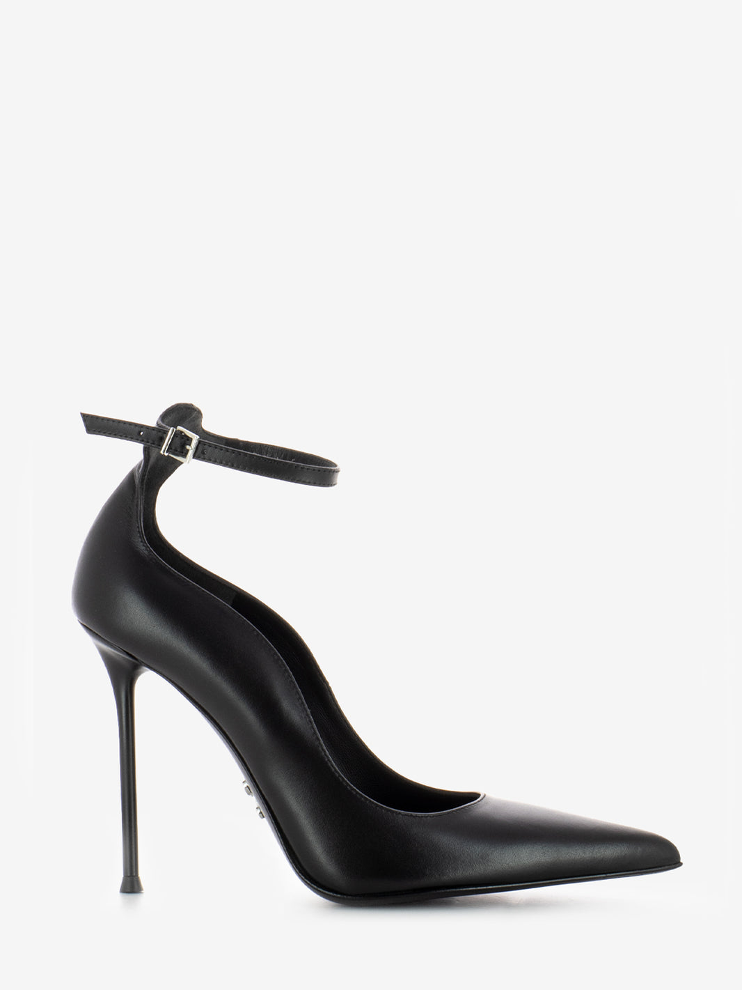 Décolleté con cinturino in pelle nere