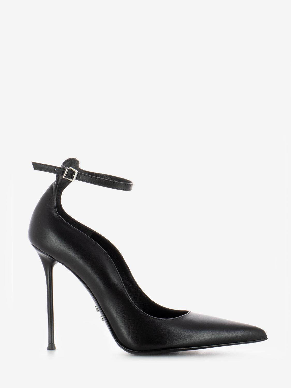 Décolleté con cinturino in pelle nere