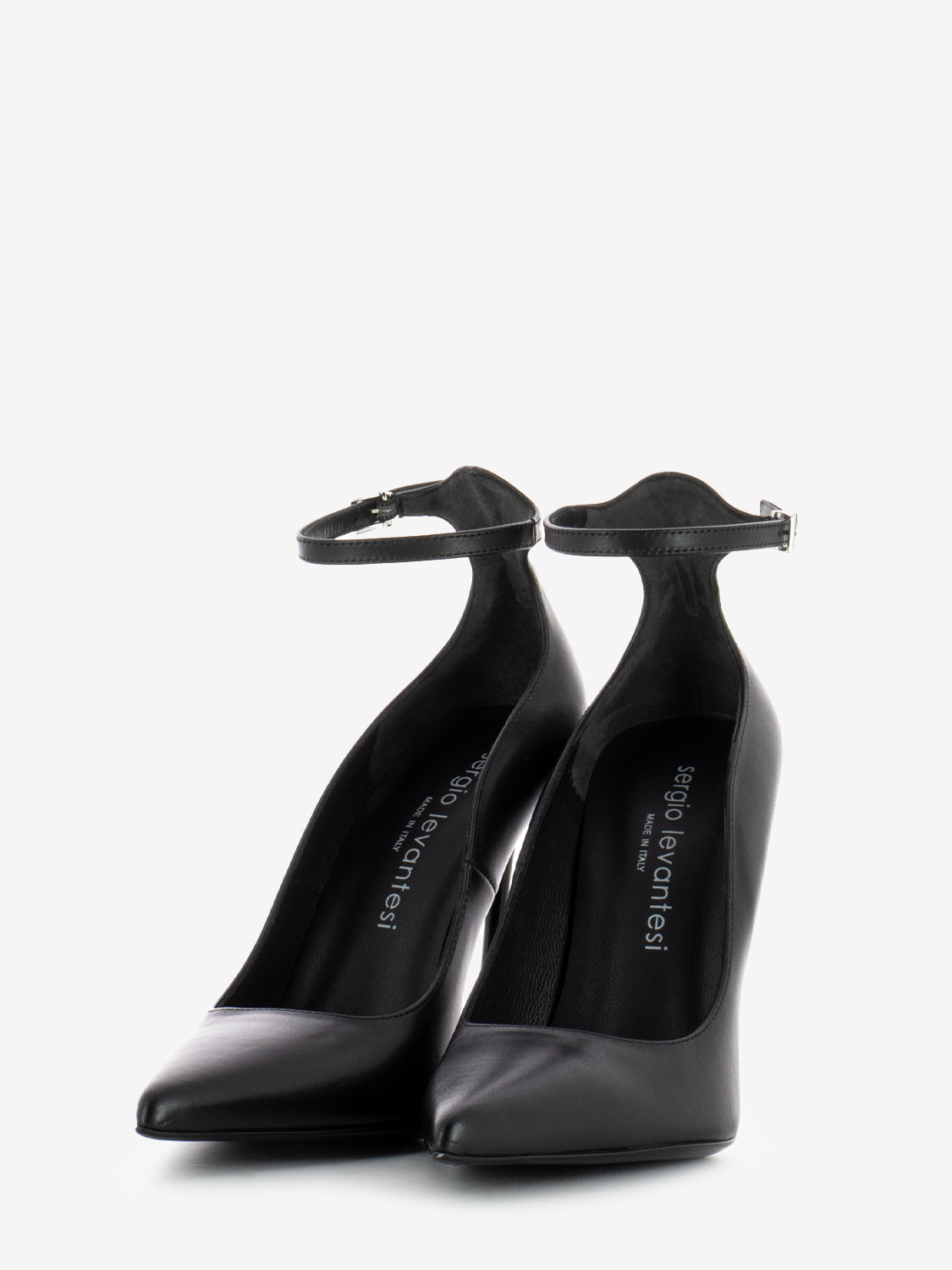 Décolleté con cinturino in pelle nere