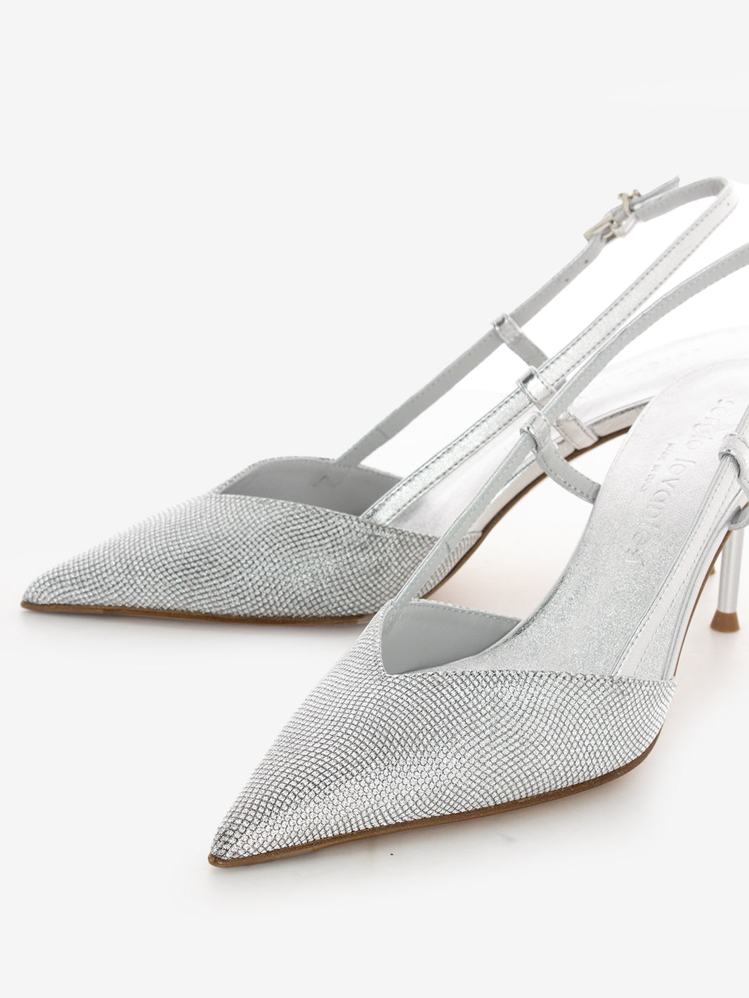 Décolleté Giulia microstar silver