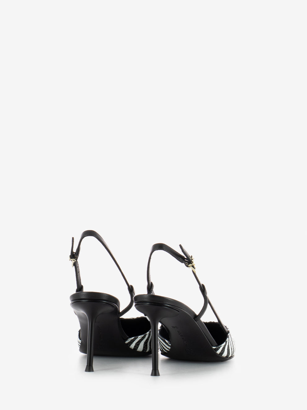 Décolleté Giulia zebra bianco / nero