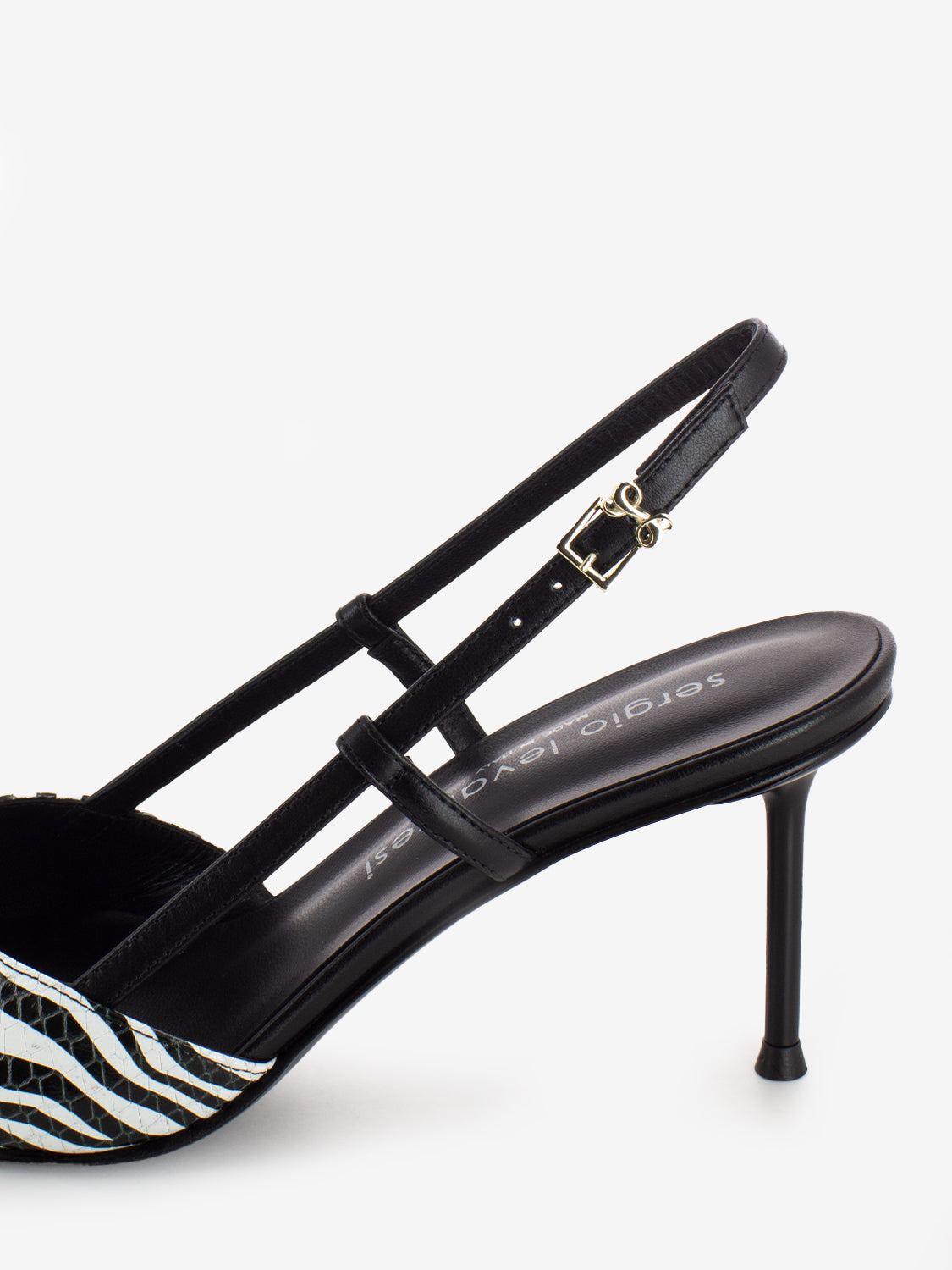 Décolleté Giulia zebra bianco / nero