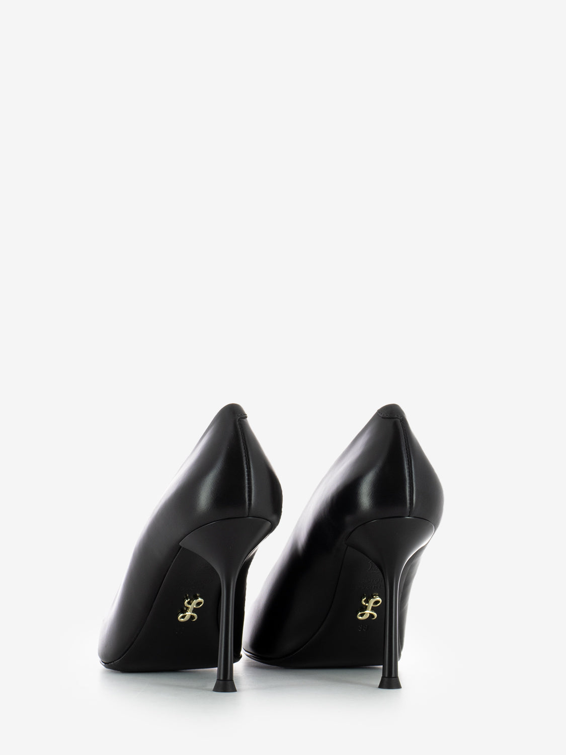 Décolleté liscio in pelle nero