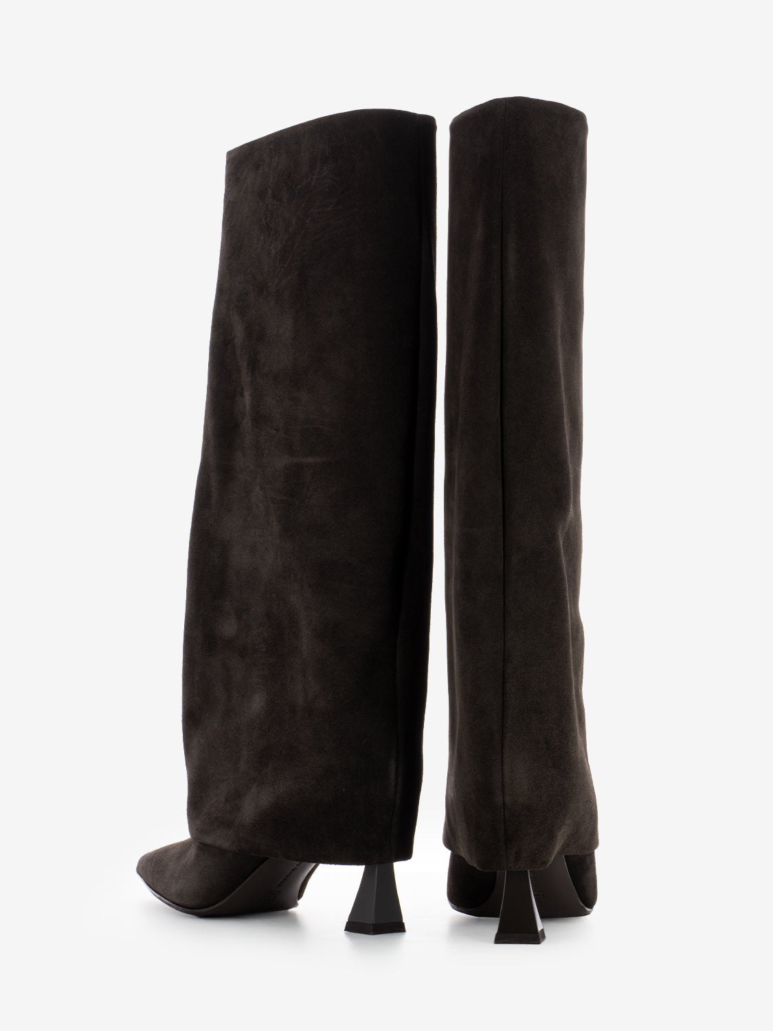 Stivali in camoscio soft ebano